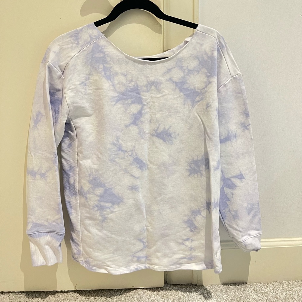 Purple Tie Dye off the shoulder Sweater